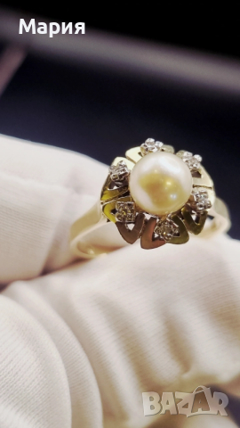 ЗЛАТЕН ПРЪСТЕН С ДИАМАНТИ 6.70ГР