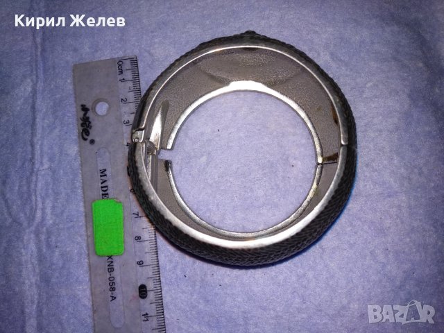 ПРЕКРАСНА с РЕТРО ОРНАМЕНТИКА СРЕБРИСТА МЕСИНГОВА ВИНТИДЖ БЕЛ ЕПОК СТИЛ ГРИВНА 15220, снимка 10 - Гривни - 41202158