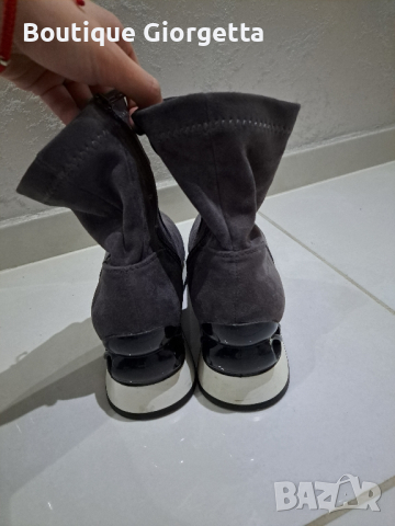 Дамски боти от велур, снимка 2 - Дамски боти - 44834444