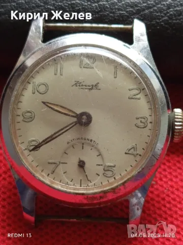 Стар механичен часовник мъжки ANTI-MAGNETIC MADE IN GERMANY перфектен работи 43969