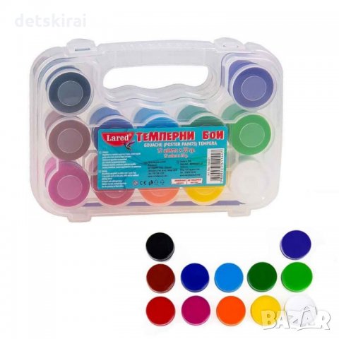 Темперни бои 12цв.в куфарче , снимка 1