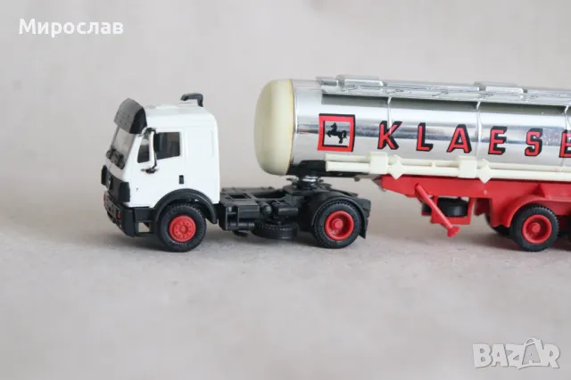 HERPA H0 1/87 MERCEDES ТИР КАМИОН МОДЕЛ КОЛИЧКА ЦИСТЕРНА, снимка 2 - Колекции - 49553995
