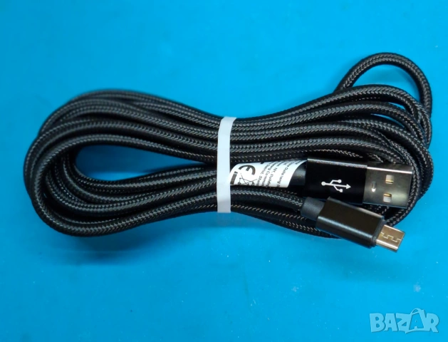 Кабел за бързо зареждане и пренос на данни тип микро USB, снимка 2 - Резервни части за телефони - 53662125