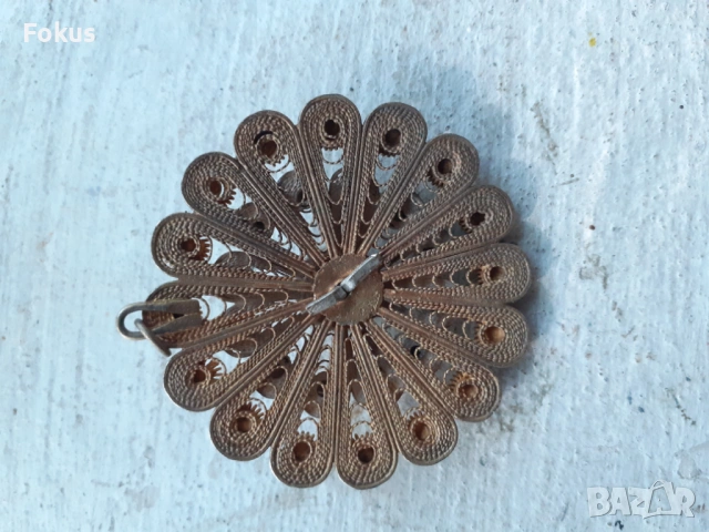 Възрожденски сребърен накит сачан живачна позлата, снимка 2 - Антикварни и старинни предмети - 53410259