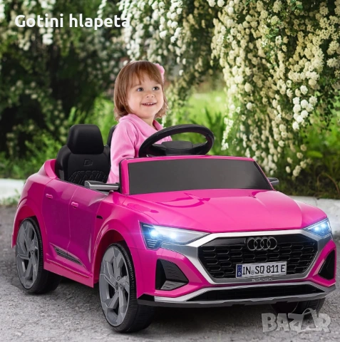 Акумулаторен джип AUDI SQ8 4X4 12V,MP3, меки гуми, снимка 12 - Коли, камиони, мотори, писти - 53221731