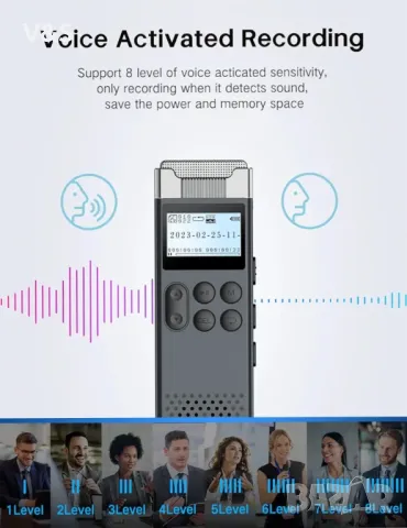 Цифров диктофон LIMENAMICS - 32GB 3072kbps, снимка 6 - MP3 и MP4 плеъри - 47873659