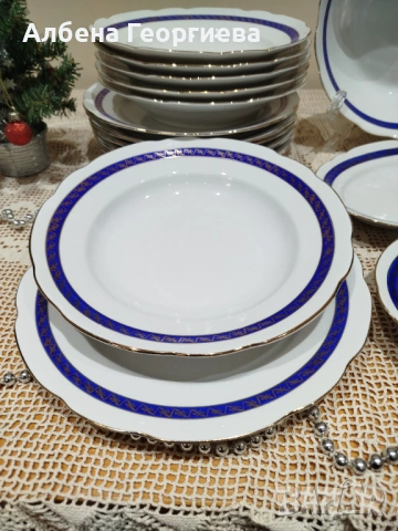 Полски порцеланов комплект  за хранене  ,,Ćmielów"💐, снимка 10 - Сервизи - 53081477