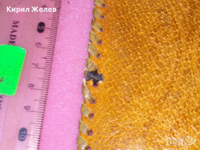 СТАР СТИЛНО ОРНАМЕНТИРАН КОЖЕН КАЛЪФ За ОЧИЛА ЕСТЕСТВЕНА КОЖА РЪЧНА АРТ ИЗРАБОТКА 42900, снимка 14 - Други ценни предмети - 44307417