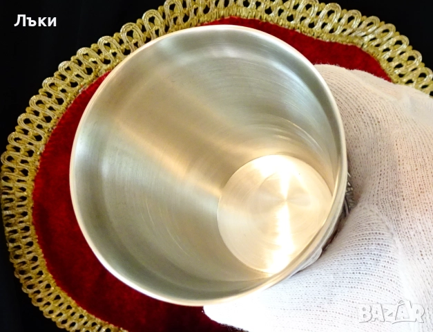 Калаен бокал,чаша за вино с картини на Hans Thoma. , снимка 2 - Антикварни и старинни предмети - 52203672