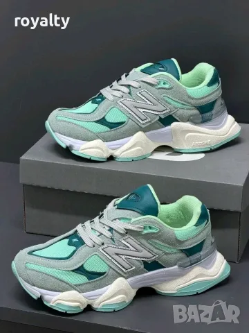 New Balance 9060 – Сиво, Мента и Тюркоаз Нови Дамски Маратонки Ню Баланс с Кутия 