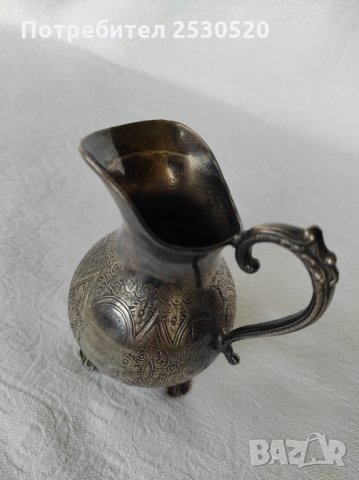 Викторианска посребрена каничка за мляко, снимка 4 - Други ценни предмети - 35794516