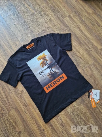 Страхотна мъжка тениска овърсайз HERON PRESTON размер S M L XL 2XL , снимка 2 - Тениски - 50556553
