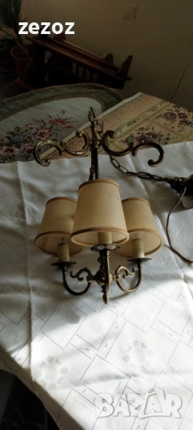 Ретро полилей тройка, снимка 2 - Лампи за таван - 52322161