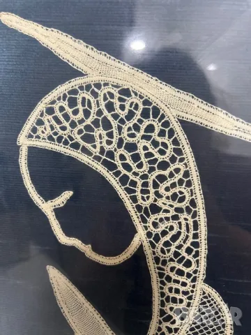 Мадона Картина в дантела Свещено изкуство Cantù рамка Реколта от средата на XX век, снимка 3 - Антикварни и старинни предмети - 49369534