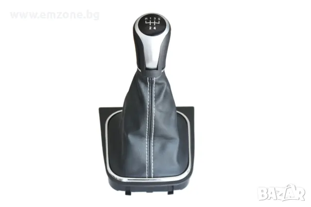 Кожена топка за скоростен лост с маншон и рамка за VW GOLF 5 V 6 VI PLUS JETTA 5 скорости, снимка 4 - Аксесоари и консумативи - 50341913