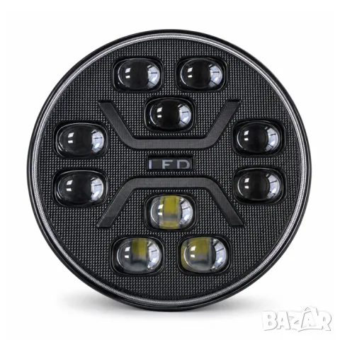 Кръгъл LED халоген 60 W с 10 диода, снимка 2 - Аксесоари и консумативи - 55864088