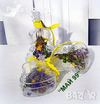 Мини цигулка с цветя, снимка 5 - Подаръци за жени - 48810143