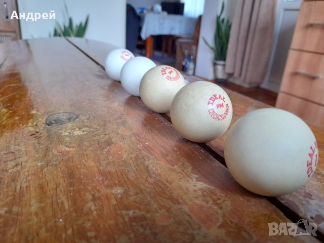 Стари топчета за тенис на маса Ideal, снимка 4 - Други ценни предмети - 41537608