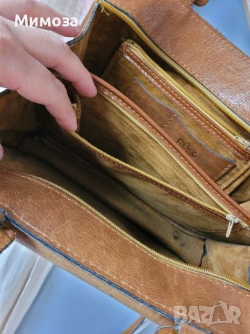 BEL SAC винтидж чанта ЕСТЕСТВЕНА КОЖА,, снимка 14 - Чанти - 41000596