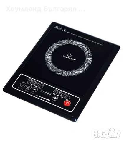 ГАРАНЦИЯ! Индукционен котлон от черен кристал с 8 степени до 2000W