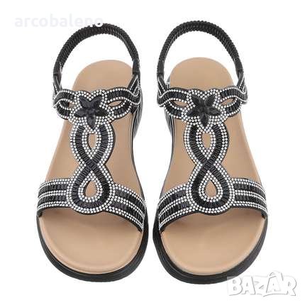 Дамски сандали на клин, 2цвята , снимка 5 - Сандали - 41558046