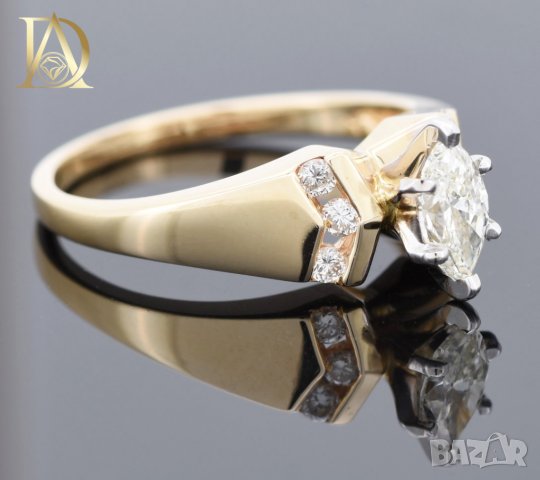 Нов Златен Пръстен с 0.64кт Естествени Диаманти , снимка 5 - Пръстени - 40062972