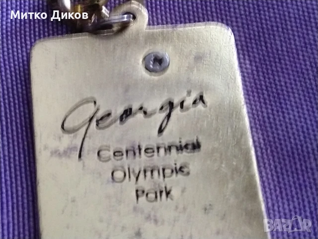 Аталанта Джорджия САЩ олимпийско селище 1996г. емайл винтидж ключодържател , снимка 6 - Колекции - 50516694