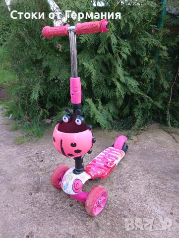 детска тротинетка розова