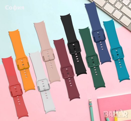 Каишка силиконова за Smart Wach Samsung Galaxy watch 4, 5, 5 PRO НАЛИЧНО!!! , снимка 3 - Каишки за часовници - 40863669