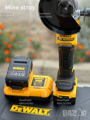 Акумулаторен ъглошлайф DeWalt XR 36V 8Ah с 2 батерии Девалт ФЛЕКС, снимка 2 - Други инструменти - 42523065