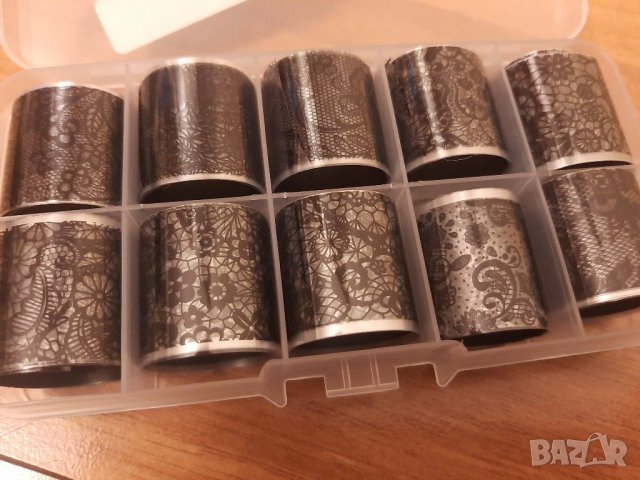 Фолио за нокти дантела , снимка 4 - Декоративна козметика - 38808421
