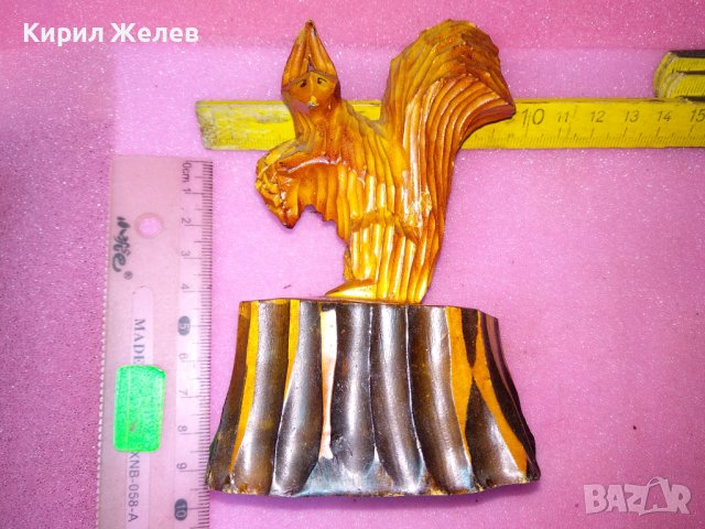 СТАРА РУСКА ФИГУРА КАТЕРИЧКА ЛИПОВО ДЪРВО СКУЛПТУРА ХУДОЖЕСТВЕНА РЪЧНА ИЗРАБОТКА ЛАКИРАНА СССР 42822, снимка 4 - Статуетки - 44186632