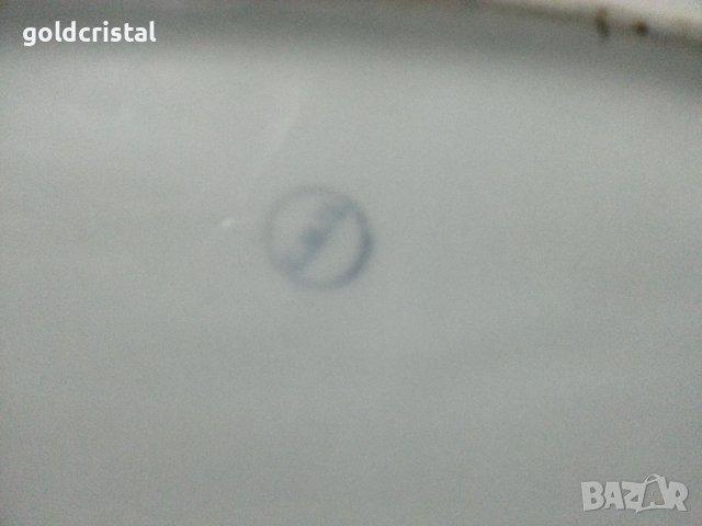 Стар български порцелан плато елипса , снимка 4 - Антикварни и старинни предмети - 44231555