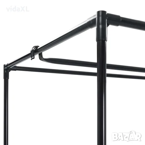 vidaXL Гардероб, черен, 75x50x160 см, снимка 5 - Гардероби - 56146562