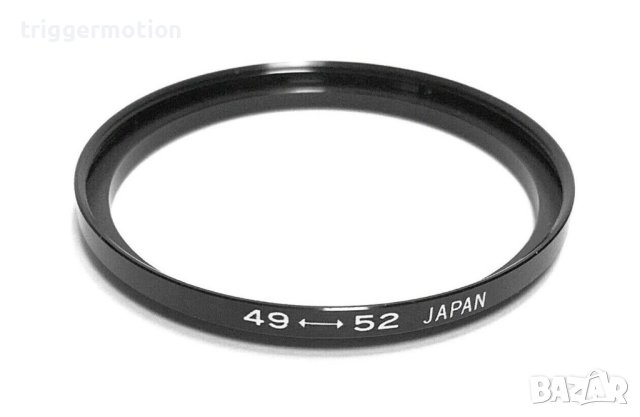 49mm - 52mm Преходник за филтър на резба Step-Up Lens Filter Adapter Ring, Произведен в Япония