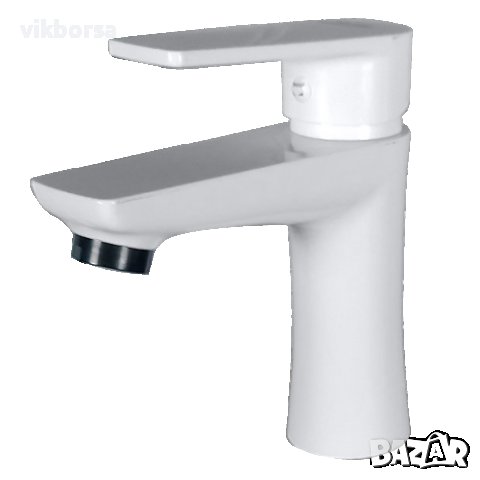 Пластмасов кран за умивалник Fokus бяло, снимка 1