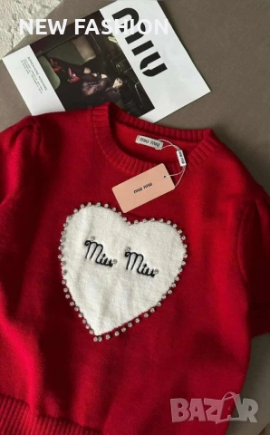 Дамски Пуловер ✨Miu Miu , снимка 2 - Корсети, бюстиета, топове - 51705313