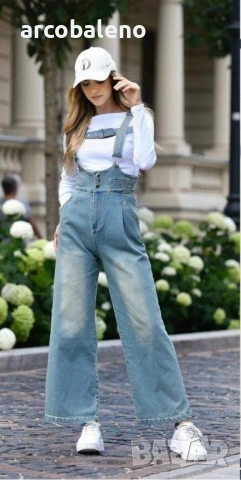 Дамски дънков гащеризон, 2цвята , снимка 3 - Гащеризони - 53301047