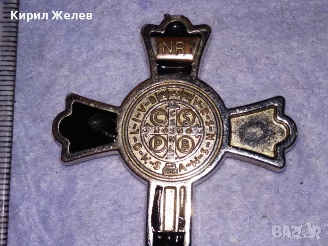 ГОЛЯМ СТИЛЕН СРЕБРИСТ МЕСИНГОВ КЕЛТСКИ ТИП ДВУСТРАНЕН КРЪСТ с НУЖДА от ЛЕКА РЕСТАВРАЦИЯ 38651, снимка 7 - Други - 41681794