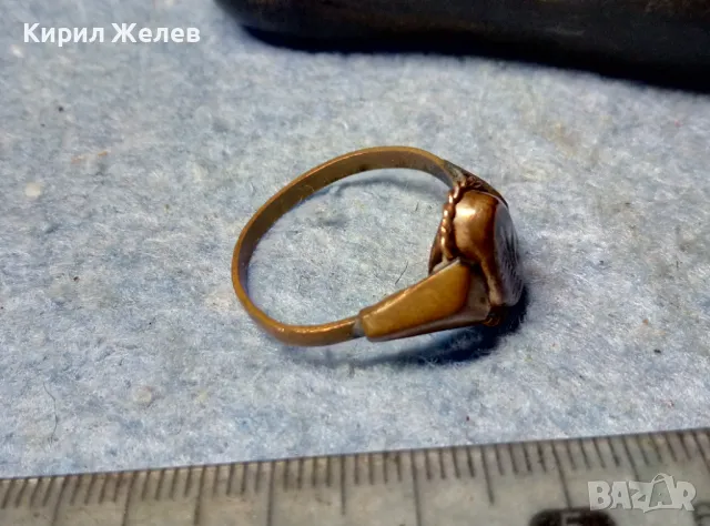 Старинен МЕДЕН ПРЪСТЕН МАЙСТОРСКА ИЗРАБОТКА РЪЧНО ГРАВИРАН 47969, снимка 5 - Антикварни и старинни предмети - 49001410
