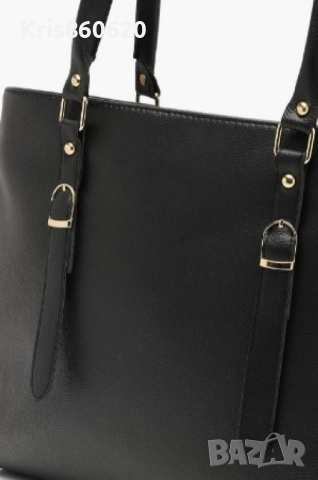 Дамска стилна чанта с двойна катарама 43/30см, снимка 3 - Чанти - 44773461