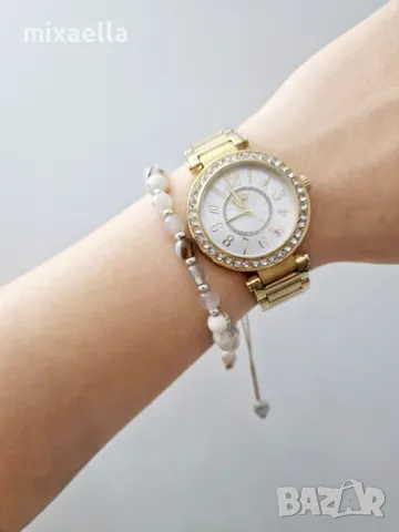 Гривна със сребърни елементи и естествени камъни , снимка 3 - Гривни - 50412662