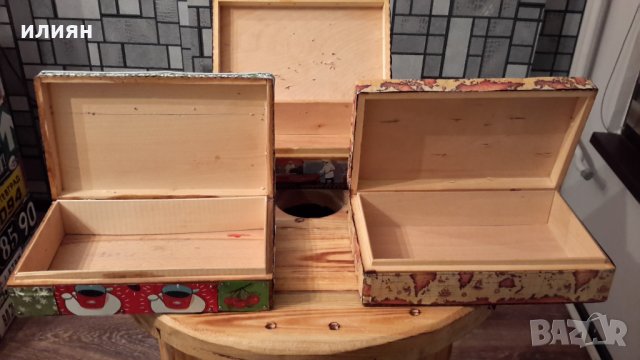 Дървени кутии обвити със тенекии забити с пирончета 30лв за брой , снимка 5 - Декорация за дома - 34468050