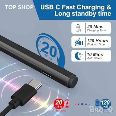 Нов Магнитен Stylus Pen за Chromebook, Google Pixel Tablet, Fire Max 11 Писалка таблет, снимка 7 - Друга електроника - 49292069