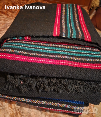 Нови ръчно тъкани черги от вълна. Общо 10 бр. По 5 бр. в комплект., снимка 5 - Пътеки - 52551686