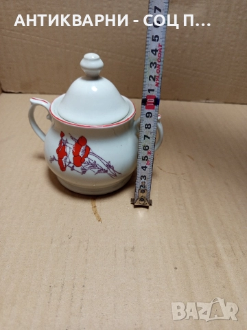 Соц Стара Порцеланова Захарница. , снимка 10 - Антикварни и старинни предмети - 52776909