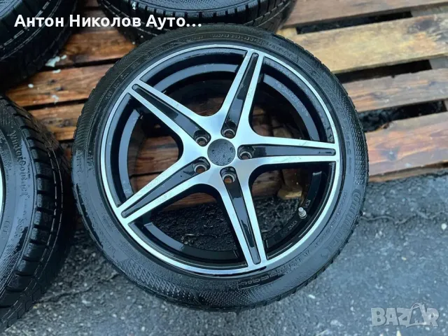 Джанти Лети 5х112 18 цола VW Audi Seat Skoda Mercedes 5x112 ET 45 J 8 Централен отвор 74.1 с втулка , снимка 5 - Гуми и джанти - 48039735