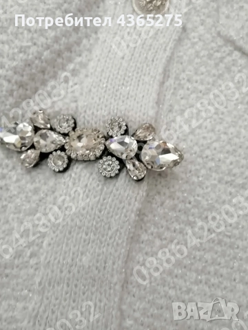 страхотен комплект от сако и пола с акцент бройка с камъни, снимка 2 - Костюми - 52647026