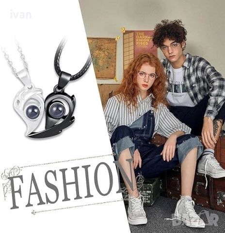 2 колиета, с кожена и стоманена верижка, снимка 4 - Колиета, медальони, синджири - 51923562