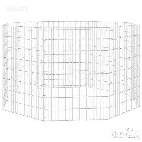 vidaXL Ограждение за свободно отглеждане на животни 8-панела 54x80 см